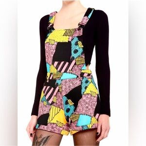 The Nightmare Before Christmas Sally Shortalls - Overall Shorts - Halloween
